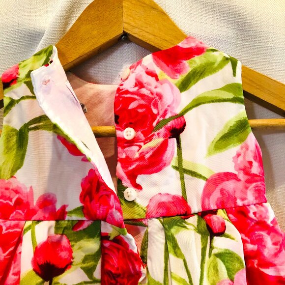 The Children's Place Baby Girl Dress Big Pink Floral Print Size 6-9 Months - Picture 7 of 10